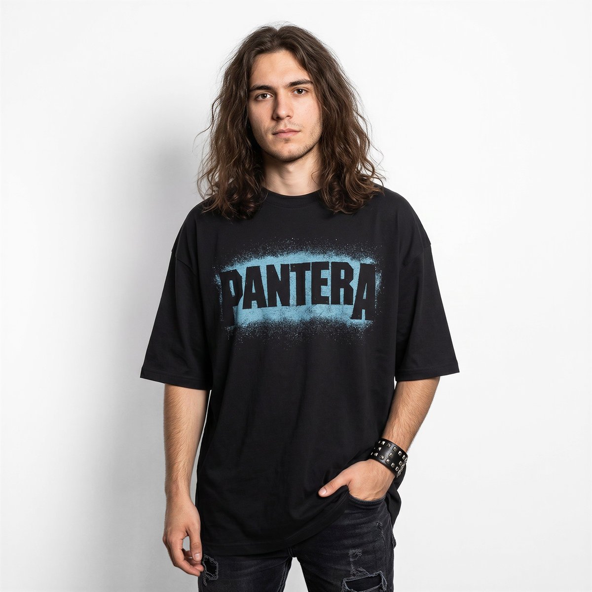 koszulka PANTERA - SPRAY LOGO oversized-L