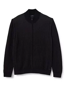 Pierre Cardin Męska kurtka dzianinowa Zip Bicolor Rib Structure, niebieski, L - Kurtki męskie - miniaturka - grafika 1