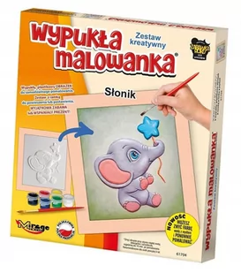 Mirage Hobby Wypukła Malowanka - Mały Słonik - - Zabawki kreatywne - miniaturka - grafika 1
