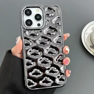 Etui i futerały do telefonów - Dla iPhone 13 Pro Max Texture Chmura Electronited TPU Etui na telefon czarny - miniaturka - grafika 1