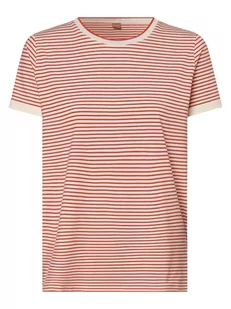 BOSS - T-shirt damski  Emasa_EOSP, czerwony|biały - Koszulki i topy damskie - miniaturka - grafika 1