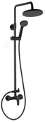 Zestawy prysznicowe - Zestaw natryskowy RITTO BLACK z baterią natryskową BTR7U, czarny - miniaturka - grafika 1