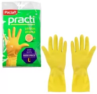Rękawiczki jednorazowe - Paclan, Rękawiczki rękawice gumowe do sprzątania, L - miniaturka - grafika 1
