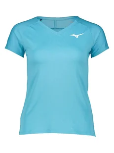 Mizuno Koszulka sportowa w kolorze błękitnym - Koszulki i topy damskie - miniaturka - grafika 1