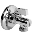 Odpływy liniowe - Zawór kulowy kątowy z filtrem ANGEL PLUS chrom 1/2"-1/2" - miniaturka - grafika 1