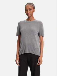 Calvin Klein Sweter LV044A307G Szary Regular Fit - Swetry damskie - miniaturka - grafika 1