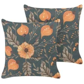 Poduszki dekoracyjne - 2 poduszki dekoracyjne w kwiaty 45 x 45 cm wielokolorowe SOTOL - miniaturka - grafika 1