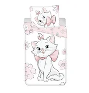 Pościel - Jerry Fabrics Pościel bawełniana 140x200 Marie Cat Flowers 03 poszewka 70x90 - miniaturka - grafika 1