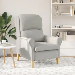 vidaXL jasnoszary fotel Jasnoszary Tkanina Standardowy Ergonomiczny - Fotele - miniaturka - grafika 1