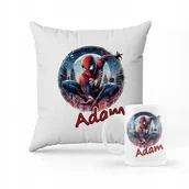 Gadżety dla niej i dla niego - ZESTAW PODUSZKA + KUBEK PREZENT DLA DZIECKA SPIDERMAN SPIDER-MAN + IMIĘ - miniaturka - grafika 1