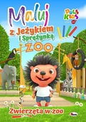 Kolorowanki, wyklejanki - Zwierzęta w zoo. Maluj z Jeżykiem i Sprężynką - miniaturka - grafika 1
