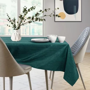 Obrus VESTA kolor butelkowa zieleń tłoczony motyw nowoczesny 110x160 ameliahome - TCLOTH/AH/VESTA/MARKET/HMD/BOTTLEGREEN/110x160 - Obrusy i serwetki - miniaturka - grafika 3