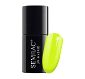 Lakiery hybrydowe - Semilac Semilac 565 Neon Yellow lakier hybrydowy 7ml 5902751433494 - miniaturka - grafika 1