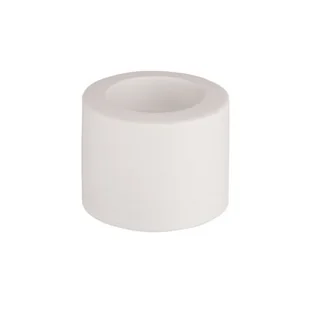 Świecznik ceramiczny 6,5 x 6,5 x 5,5 cm popielaty - Świeczniki - miniaturka - grafika 1