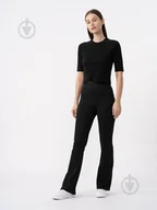 Legginsy - SPODNIE DZWONY 4FAW23TTIGF106 20S CZARNE XS - miniaturka - grafika 1