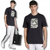 Koszulki męskie - KOSZULKA MĘSKA ADIDAS SPORTOWA KRÓTKI RĘKAW T-SHIRT BAWEŁNIANA CZARNA S - miniaturka - grafika 1