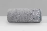 Ręczniki - Greno Ręcznik Bella 70x140 cm popielaty - miniaturka - grafika 1