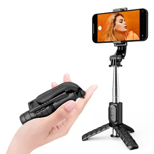 Uchwyt selfie z pilotem na bluetooth tripod Braders czarny - Selfie stick - miniaturka - grafika 9