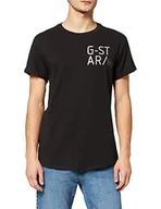 Koszulki męskie - G-STAR RAW Męski T-shirt Lash Small Graphic Relaxed, Czarny (Dk Black D20724-336-6484), XS - miniaturka - grafika 1