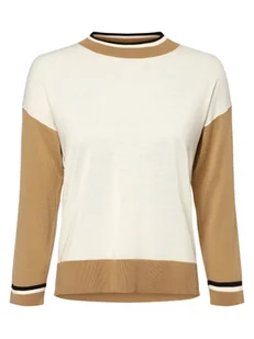 BOSS Damski sweter z wełny merino Kobiety wełna ze strzyży beżowy|brązowy jednolity, XL - Swetry damskie - miniaturka - grafika 1