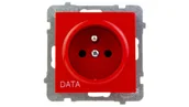 Gniazdka elektryczne - Ospel As Gniazdo Pojedyncze z uziemieniem DATA, z przesłonami 16A, 250V, IP-20, - miniaturka - grafika 1
