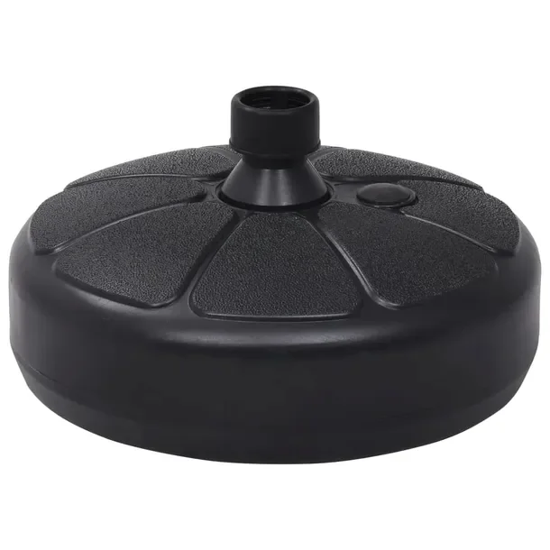 Stabilna podstawa pod parasol z plastiku, czarna, 36 x 14/20 cm, 15 L/18 kg