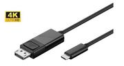 Kable komputerowe i do monitorów - MicroConnect Kabel Usb-c DisplayPort Czarny 1m - miniaturka - grafika 1