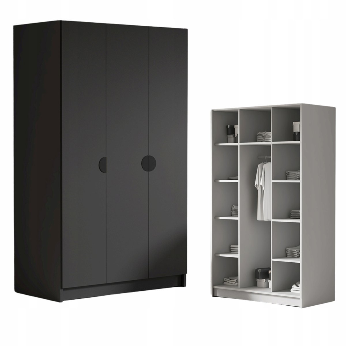 Szafa uchylna wysoka otwierana NOVA 150 cm garderoba ubraniowa do sypialni
