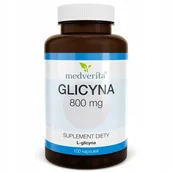 Witaminy i minerały - Medverita Glicyna 800 mg, Suplement diety, 100 kapsułek - miniaturka - grafika 1