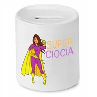 Skarbonki - SKARBONKA PREZENT DLA CIOCI SUPER CIOCIA z Nadrukiem ze Zdjęciem - miniaturka - grafika 1