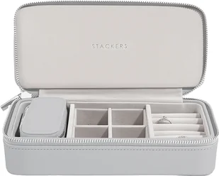 Pudełko podróżne na biżuterię Travel Large Stackers kamienna szarość - Biżuteria - akcesoria - miniaturka - grafika 1