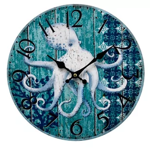 Niebieski zegar z ośmiornicą Fore Ø34 cm - Zegary - miniaturka - grafika 1