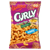 Chrupki - Lorenz Curly Chrupki kukurydziane ze świeżo zielonymi orzeszkami ziemnymi o smaku curry 100 g - miniaturka - grafika 1