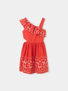 Mayoral Sukienka letnia 6963 Czerwony Regular Fit - Sukienki i spódniczki dla dziewczynek - miniaturka - grafika 1