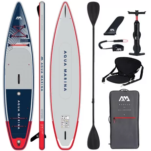 Deska pompowana SUP Aqua Marina Hyper 12'6" Navy Blue Siedzisko Wiosło 2w1 - Deski SUP i akcesoria - miniaturka - grafika 1