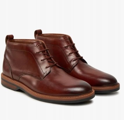 CLARKS TRZEWIKI MĘSKIE BRĄZOWE SKÓRZANE WIĄZANE 44 16DA