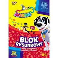 Szkolne artykuły papiernicze - Blok rysunkowy A4 100g 20 arkuszy Astrino 10 sztuk - Astra - miniaturka - grafika 1