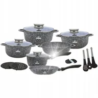 Zestawy garnków i patelni - ZESTAW NACZYŃ Z MARMUROWYCH GARNIKÓW CERAMICZNYCH 17 SZT - miniaturka - grafika 1