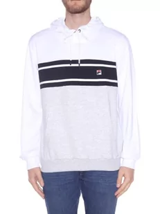 FILA Męska bluza z kapturem Breda Blocked, Light Grey Melange-Bright White-Black Beauty, XXL - Bluzy męskie - miniaturka - grafika 1