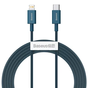 Baseus lightning - USB-C Superior Series, 20W, PD, 2m niebieski - Kable USB - miniaturka - grafika 1