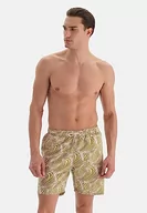 Spodenki damskie - Dagi Męskie szorty kąpielowe z nadrukiem, zielony, M - miniaturka - grafika 1