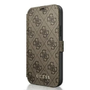 Guess GUFLBKSP12M4GB iPhone 12 6,1" Max/Pro brązowy/brown book 4G Charms Collection - Etui i futerały do telefonów - miniaturka - grafika 1