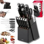 Noże kuchenne - ZESTAW NOŻY KUCHENNYCH I DO STEKÓW W BLOKU KLAUSBERG KB-7985 - miniaturka - grafika 1