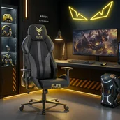 Fotele gamingowe - Fotel Gamingowy Obrotowy NEXON Czarny/Żółty Nowoczesny - miniaturka - grafika 1