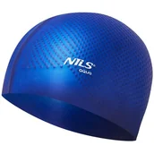 Pływanie - CZEPEK SILIKONOWY NQC CIEMNONIEBIESKI DOTS NILS AQUA - miniaturka - grafika 1