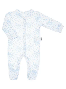 Niemowlęcy pajac w kwiaty niebieskie Nicol,r.68 - Pajacyki dla niemowląt - miniaturka - grafika 1