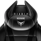 Gadżety dla graczy - Poduszka zagłówek Diablo X-Horn ze spersonalizowanym haftem, czarna - miniaturka - grafika 1