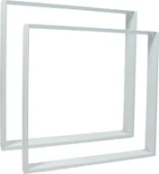 Ławy i stoliki kawowe - Natural Goods Berlin Prowadnice meblowe RECHTECK, prowadnice stołowe, nogi stołowe, rama stołu, stół jadalny, ława, stolik kawowy, biały, W70xH72 cm, 2 szt - miniaturka - grafika 1