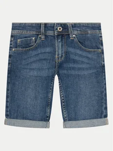 Pepe Jeans Szorty jeansowe Slim Short Jr PB800791MR5 Niebieski Slim Fit - Spodenki damskie - miniaturka - grafika 1