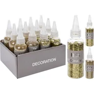 Ozdoby bożonarodzeniowe - Brokat w butelce złoty 40 g mix - miniaturka - grafika 1